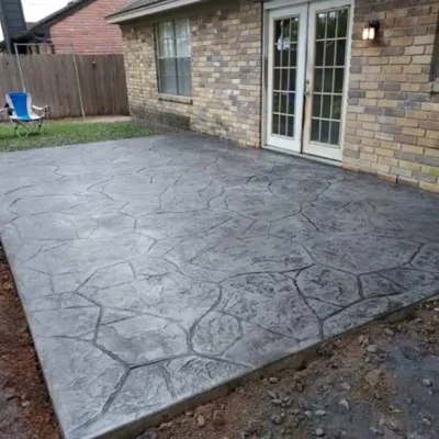 roanoke stamped concrete back patio